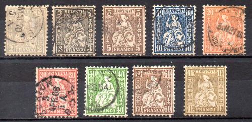 Suiza Año 1862 Nº 33/41 (o)